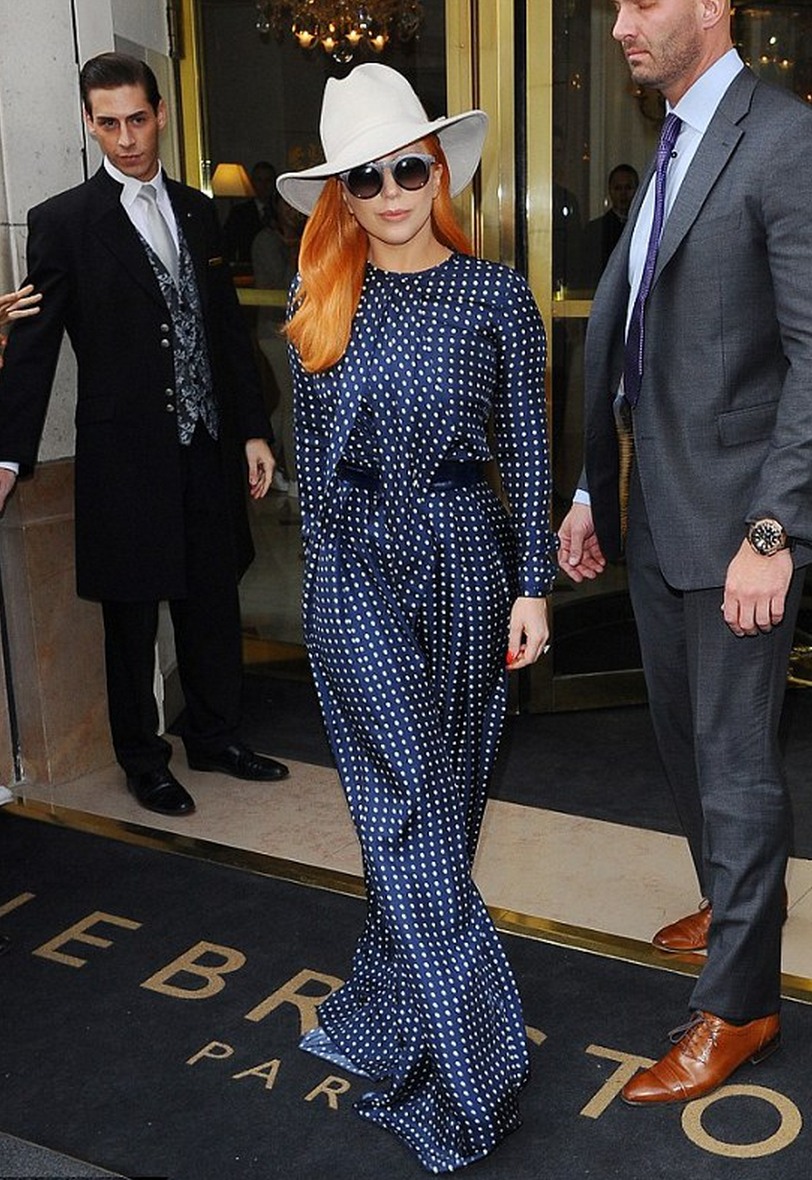 Martin Grant - Lady Gaga wearing Martin Grant at Paris Fashion Week 